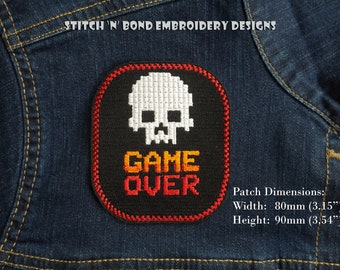 Game Over iron on patch