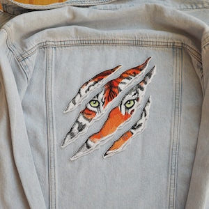 Fierce Tiger Iron on Embroidery Patch