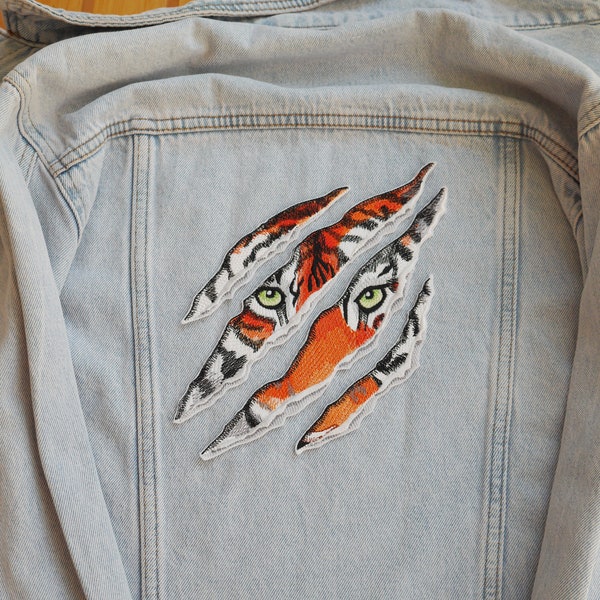 Fierce Tiger Iron on Embroidery Patch