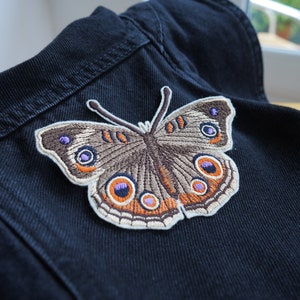 Beautiful Common Buckeye Embroidered Iron on Butterfly