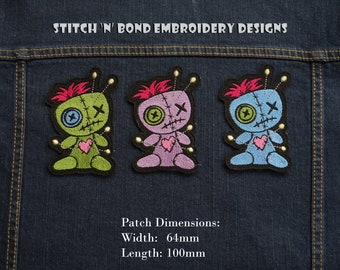 Voodoo Doll Iron-on Embroidery Patch
