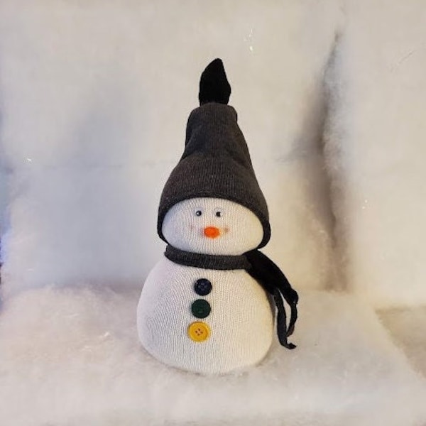 Sock Snowman-Dark Grey/Black Hat & Scarf (SS17)