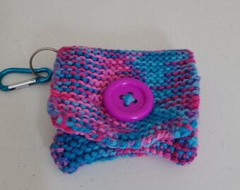 Pink & Blue Multicolor Knitted Wallet (KW1)