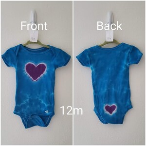 Onsie...Blue with Purple Heart and Heart butt_12m (TD44)
