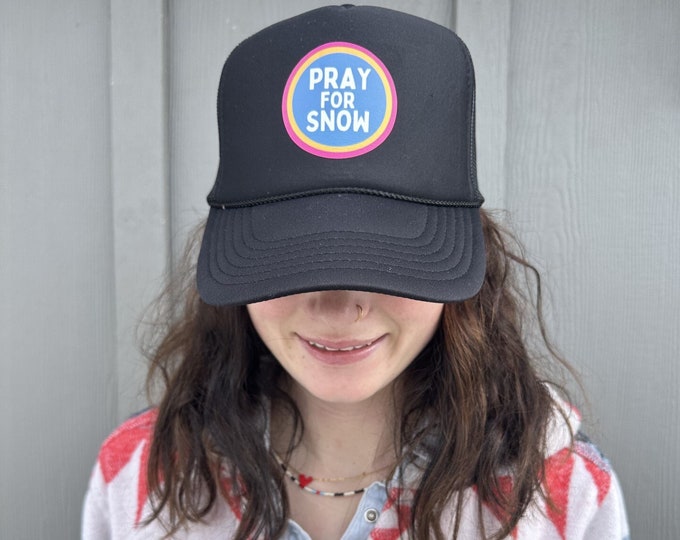 Pray for Snow - Black Trucker