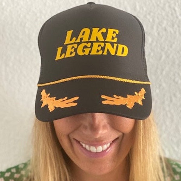LAKE LEGEND captain trucker hat