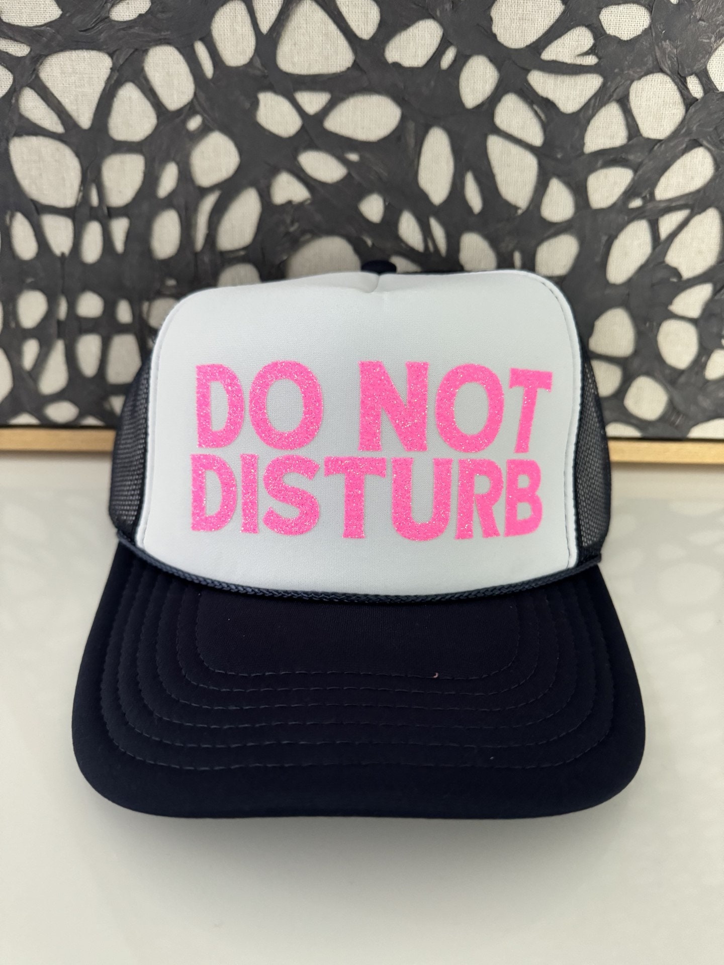 Do Not Disturb Navy White Trucker