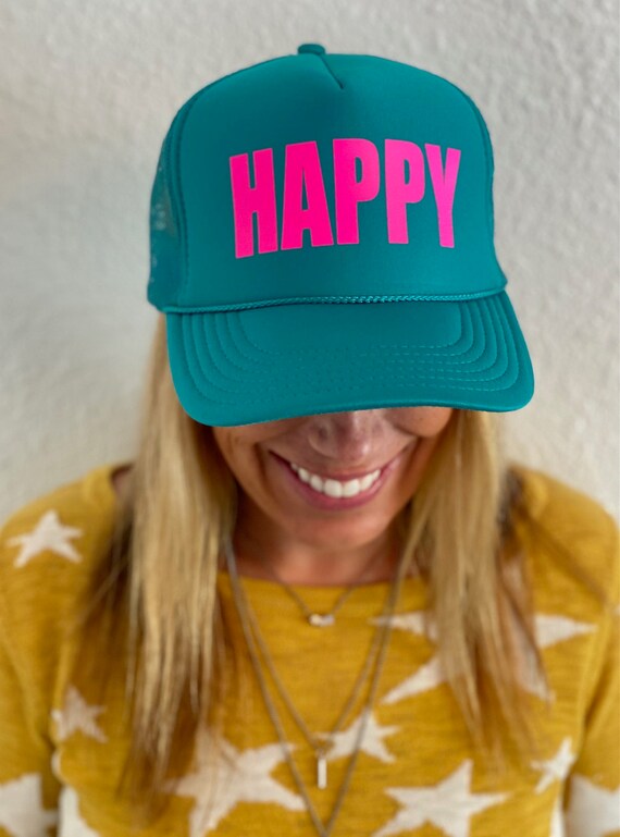 HAPPY Trucker Hat - Etsy Australia