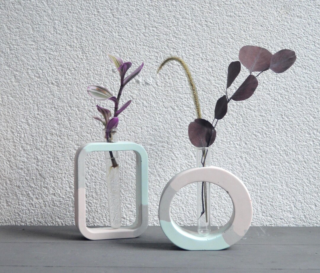 Gallery Detail: Industrial Style Cement Vase Set Of 2