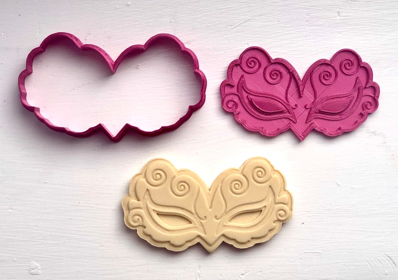 Purim Masquerade Mask Cookie Cutter 2pc SET 4 Mardi Etsy
