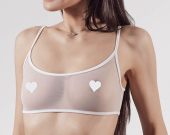 Mesh Bralette - Transparent White