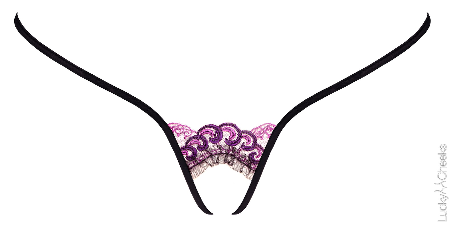 Lucky Cheeks The Bridge In Purple Sexy G String Ouvert Ladies Lingerie