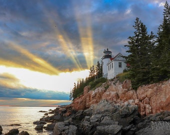 Bass Harbor Lighthouse at Sunset