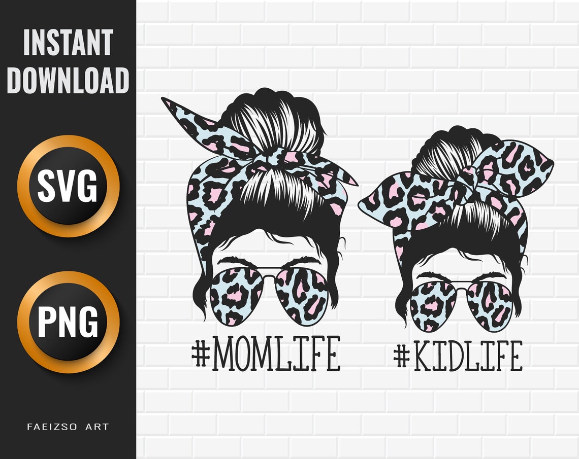 Download Mom Life Svg and Kid Life Svg Sublimation Download Aviator | Etsy