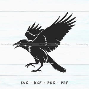 Crow Svg, Crow Png, Crow Laser Cut, Crow for Cricut Files, DXF, PDF, Crow Clipart, Funny Crow Svg, Crow Layered Svg, Crow Silhouette