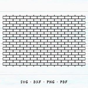 Brick Seamless Pattern Svg, Brick wall digital download svg cut file, Seamless Brick Wall Svg, Brick Wall Cricut, Brick silhouette cameo Dxf