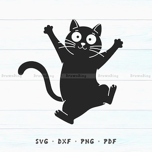 Katze für Cricut-Dateien, DXF, PNG, lustige Katzen-Svg, Katzen-Silhouette-Svg, Baby-Katze-Svg, Süße Katze