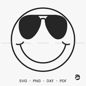 Smiley Face Svg, Happy Smiley Face Funny Svg, Emoji Smiley Face Silhouette Cameo, Smiley Face Cricut Trends Svg, Smiley Face Sunglasses Svg