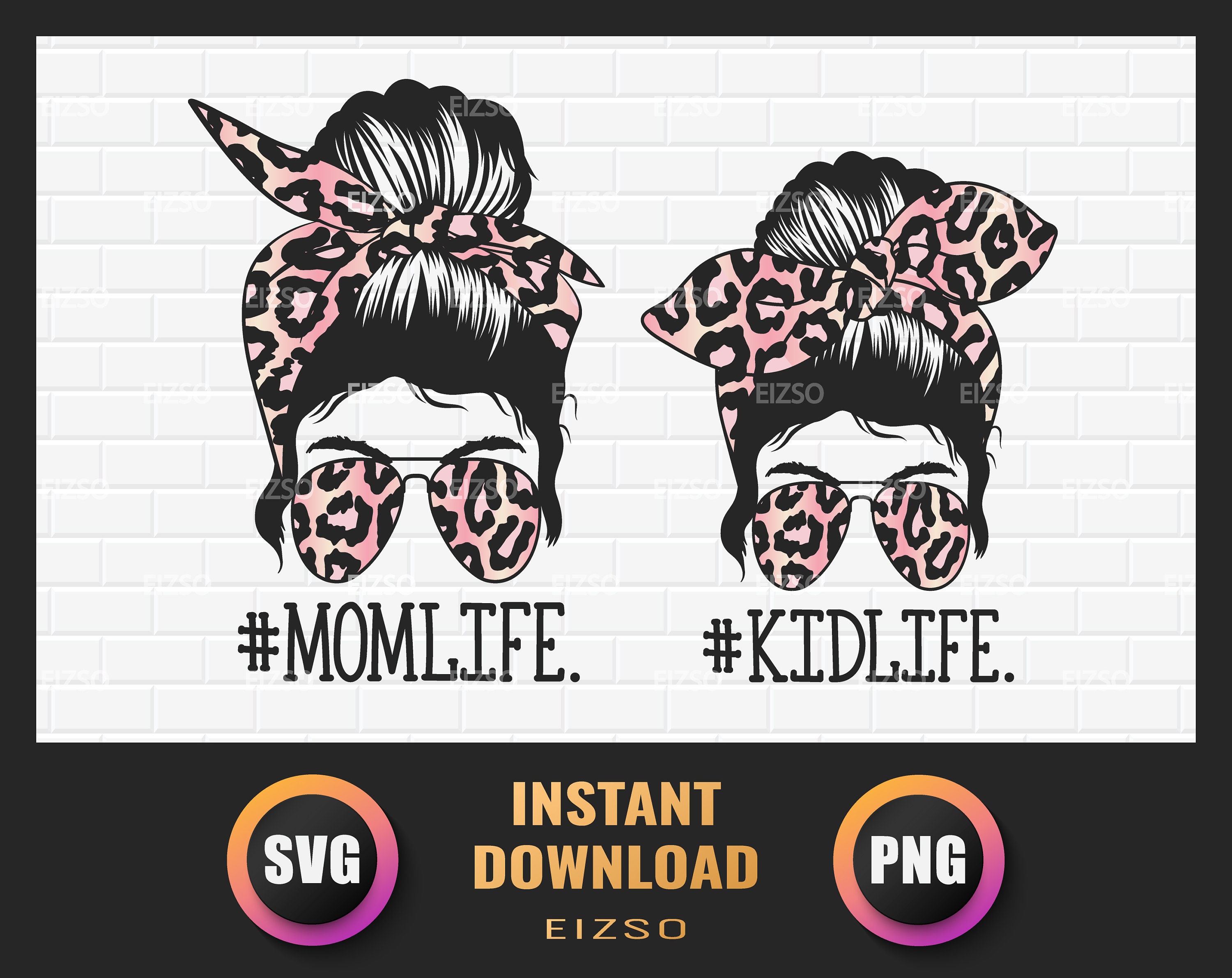 Download Mom Life And Kid Life Svg Sublimation Download Aviator Etsy