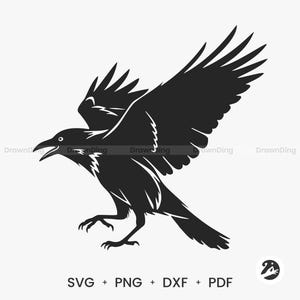 Crow Svg, Crow Png, Crow Laser Cut, Crow for Cricut Files, DXF, PDF, Crow Clipart, Funny Crow Svg, Crow Layered Svg, Crow Silhouette