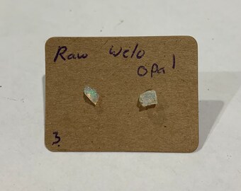 Raw Opal Studs