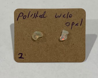 Polished Welo Opal Studs