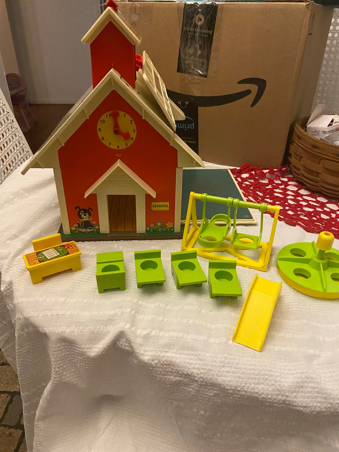 Vintage Fisher Price Play School House Etsy
