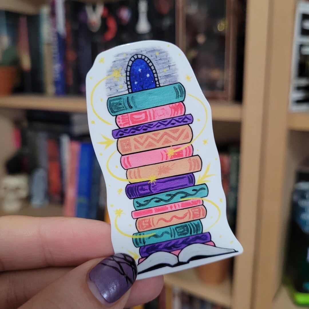 Stack of Books Sticker - Etsy