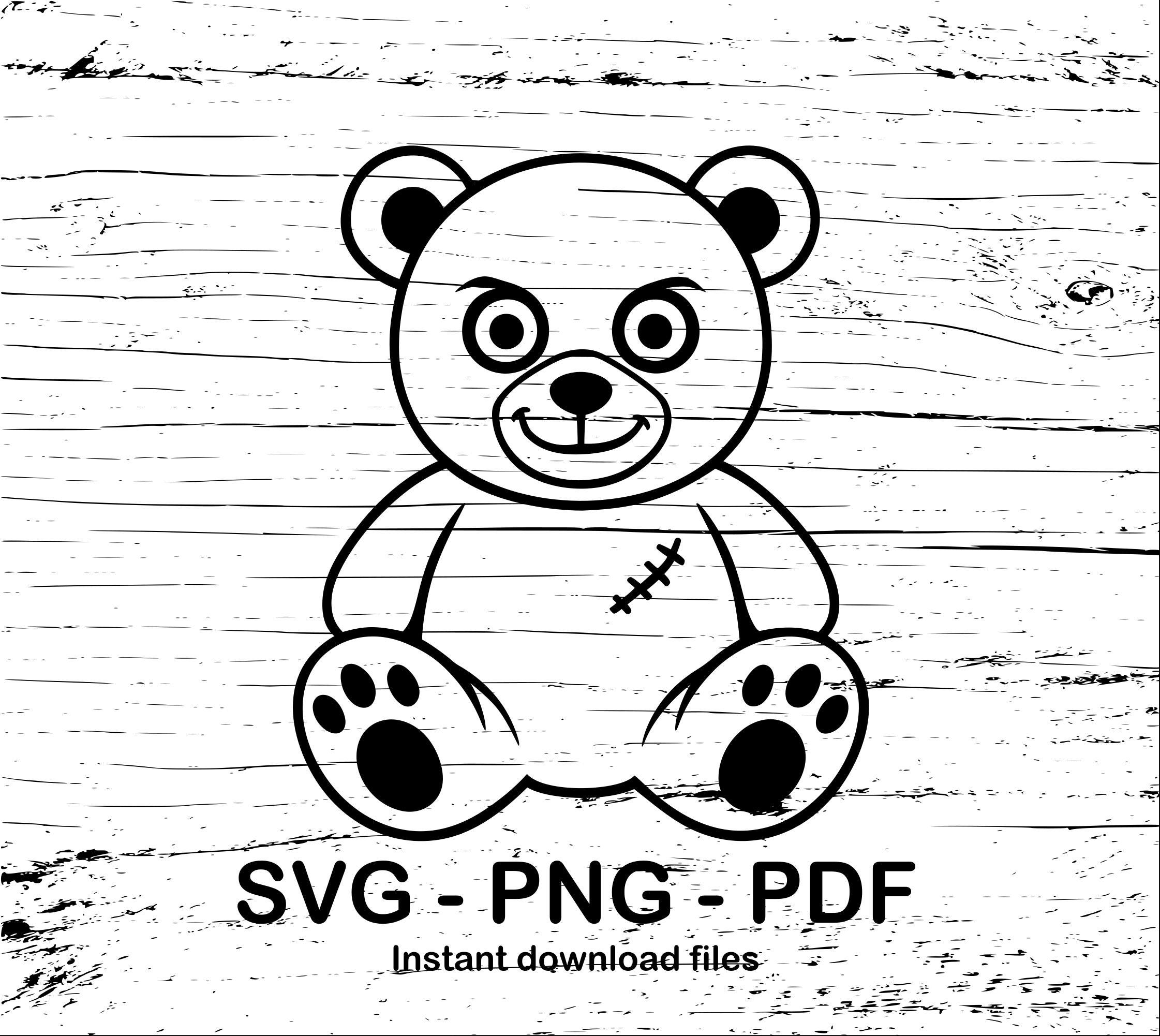 Evil Teddy Bear Svg - Etsy