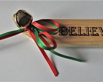 Bespoke "Believe" Magic Bell to use to see if you can hear the bell ring, if you can, you still believe in Father Christmas1