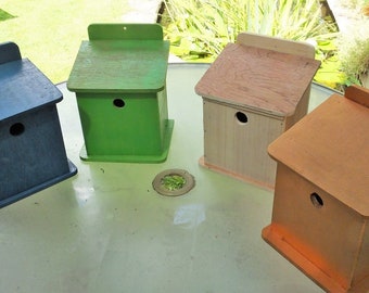 Rustic bird box kit for wild garden birds DIY make the box yourself, ideal for children, scouts, guides, beavers, cubs etc