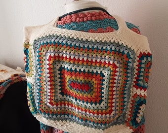 Granny Square gehaakte tas, pas jouw stijl aan