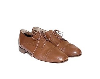 Vintage Brown Leather Oxfords by Thom Mcan, Men's Size 7M