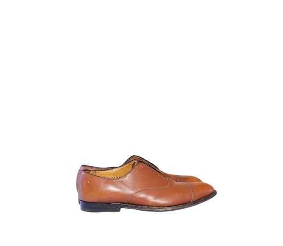 Men Vintage Brown Leather Oxfords By Oscc Bespoke… - image 8
