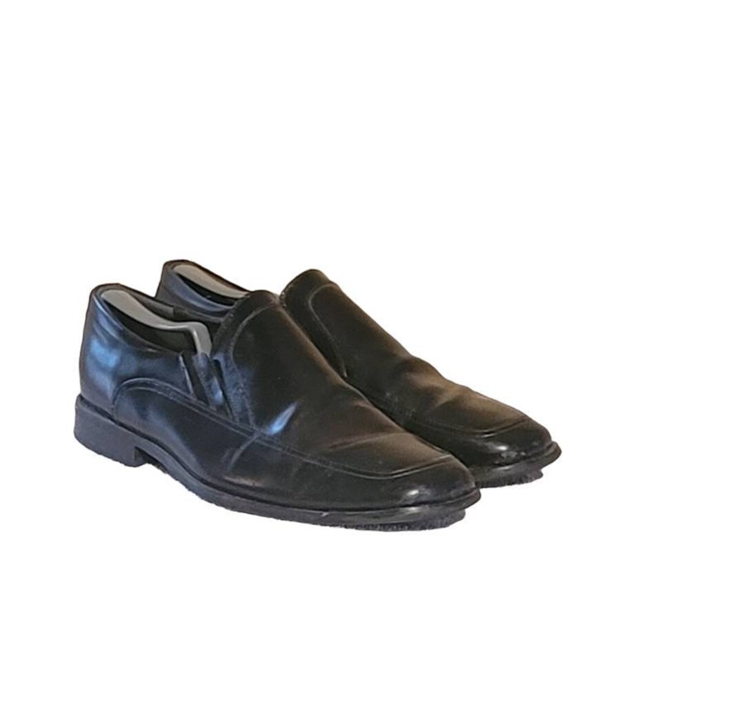 Vintage 70s Stacy Adams Mens 12 D Leather Brogue Toe Cap Slip On Shoes Black USA il_fullxfull.3170265981_o8nl.jpg main image 2