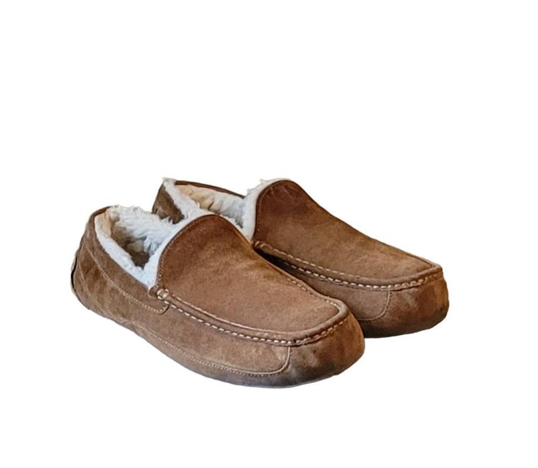Men Vintage Suede Slippers by Ugg Size 1314/men Designer Slippers/men