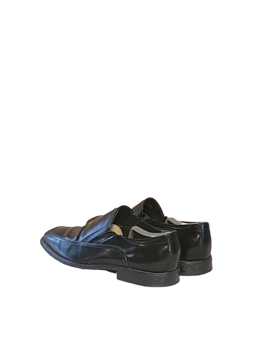 Vintage Stacy Adams Black Leather Slip-on Shoes, Men display picture 2