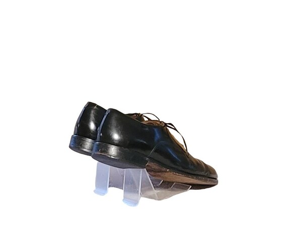 Men Vintage Black Leather Cap Toe Shoes By Boston… - image 4