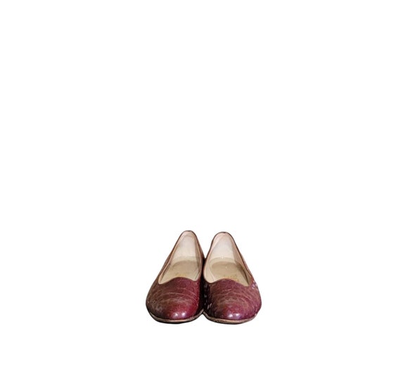 Women Vintage Burgundy Loafers By Salvatore Ferra… - image 3