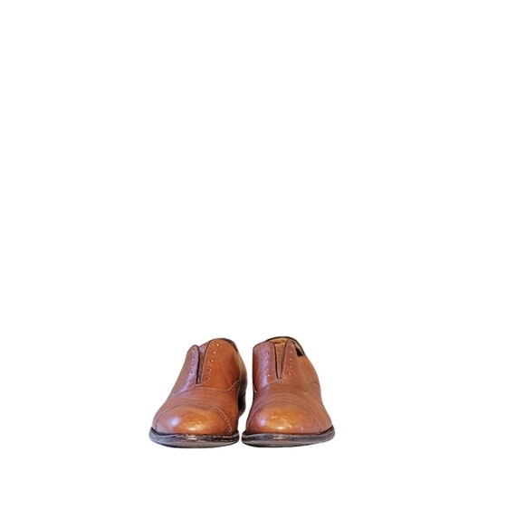 Men Vintage Brown Leather Oxfords By Oscc Bespoke… - image 3