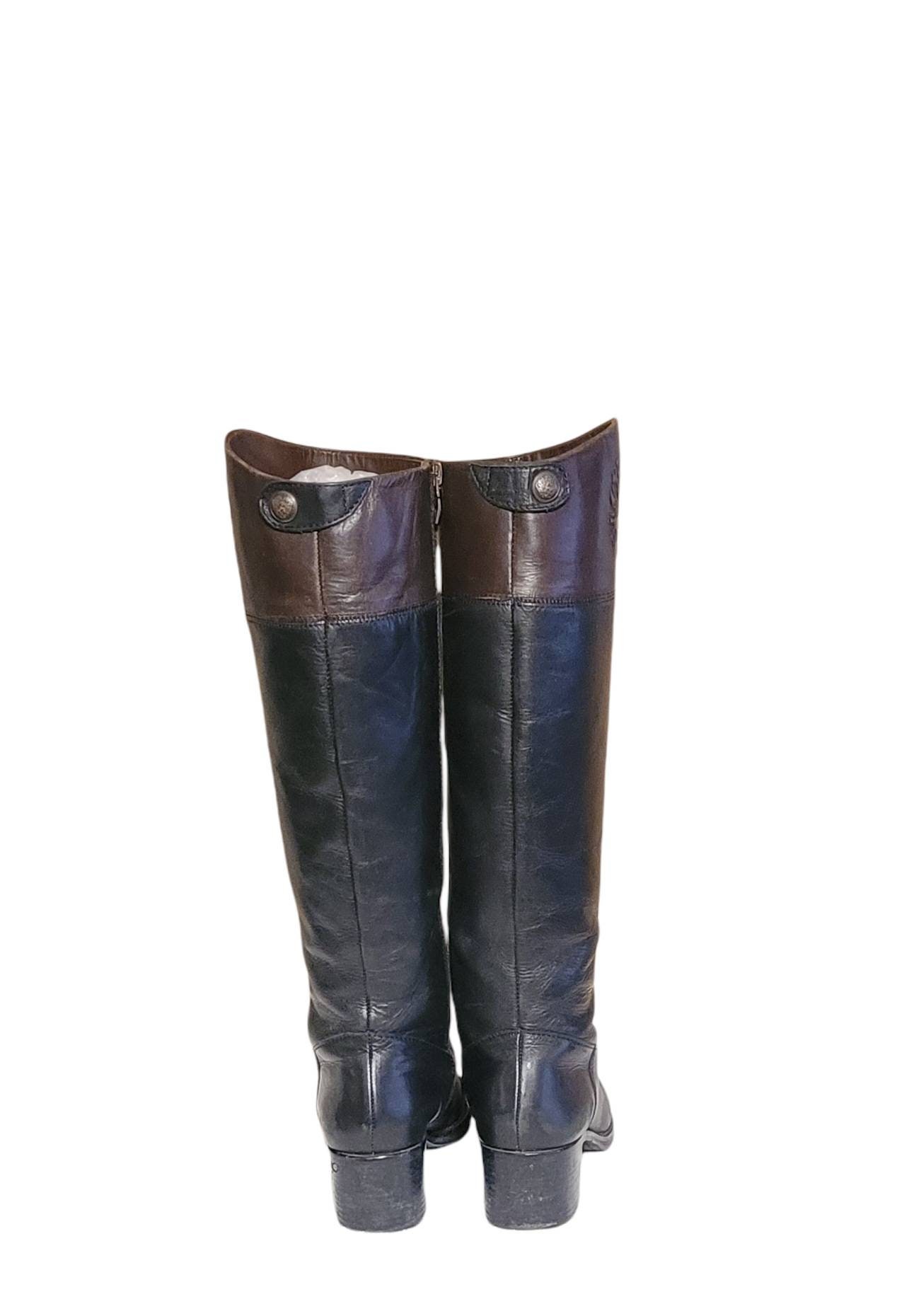 Black and cognac riding boots 2025
