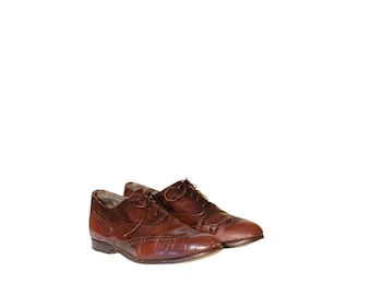 Vintage Men Burgundy Lace up Dress Shoes by Executive  display picture 3