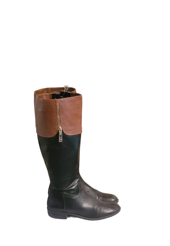 Tommy Hilfiger Women Vintage Leather Black And Br… - image 6