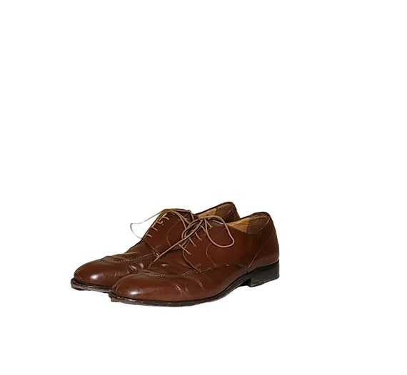 Men Vintage Brown Leather Lace Up Shoes By Nino R… - image 3