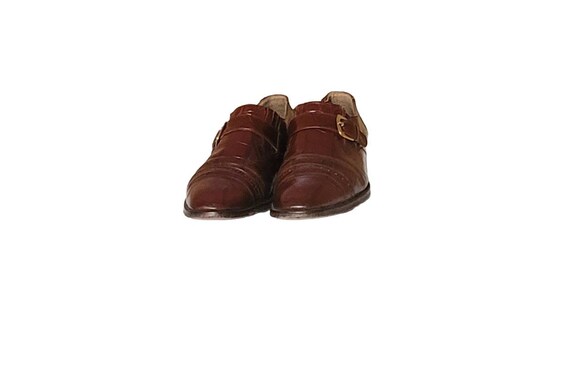 Men Vintage Leather Brown Dress Shoes By Stacy Ad… - image 3