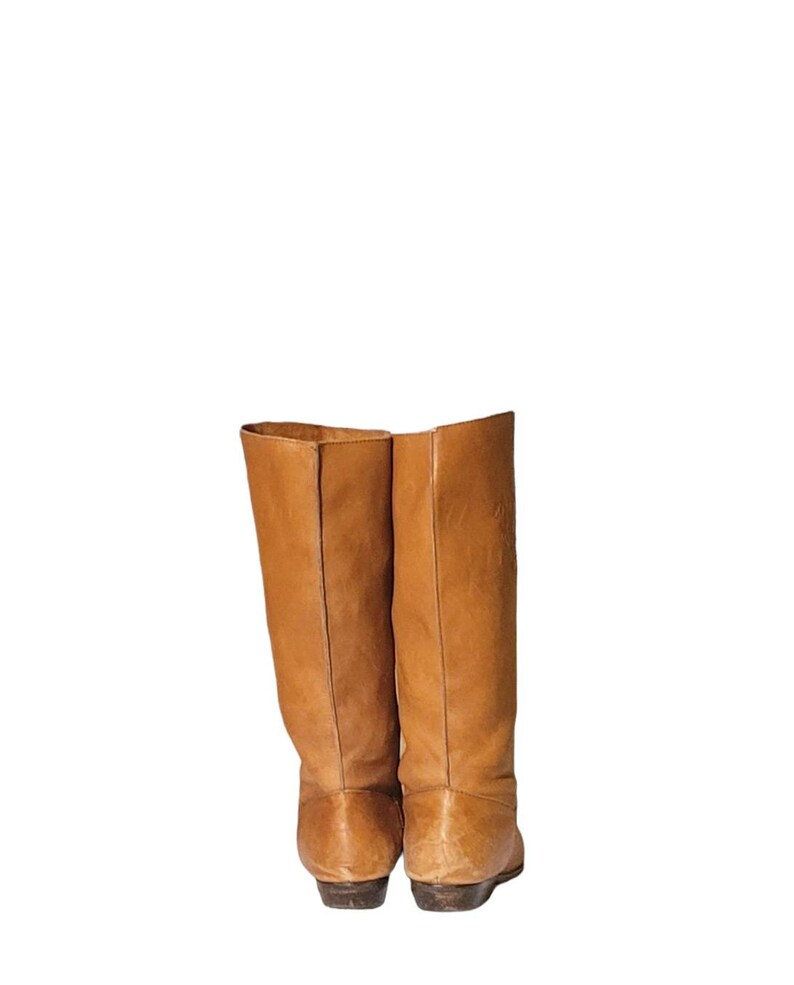Vintage Women Leather Light Brown Riding Boots by Westies Size 9/women