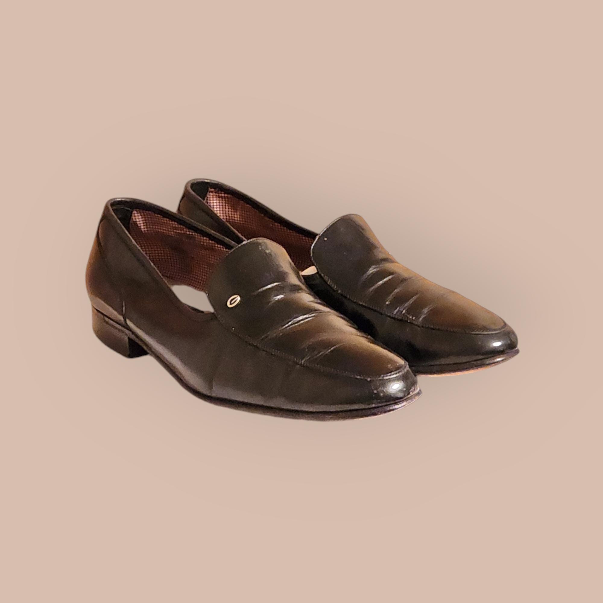 Men Vintage Leather Black Loafers by Gambinelli Size 7.5 - Etsy display picture 3