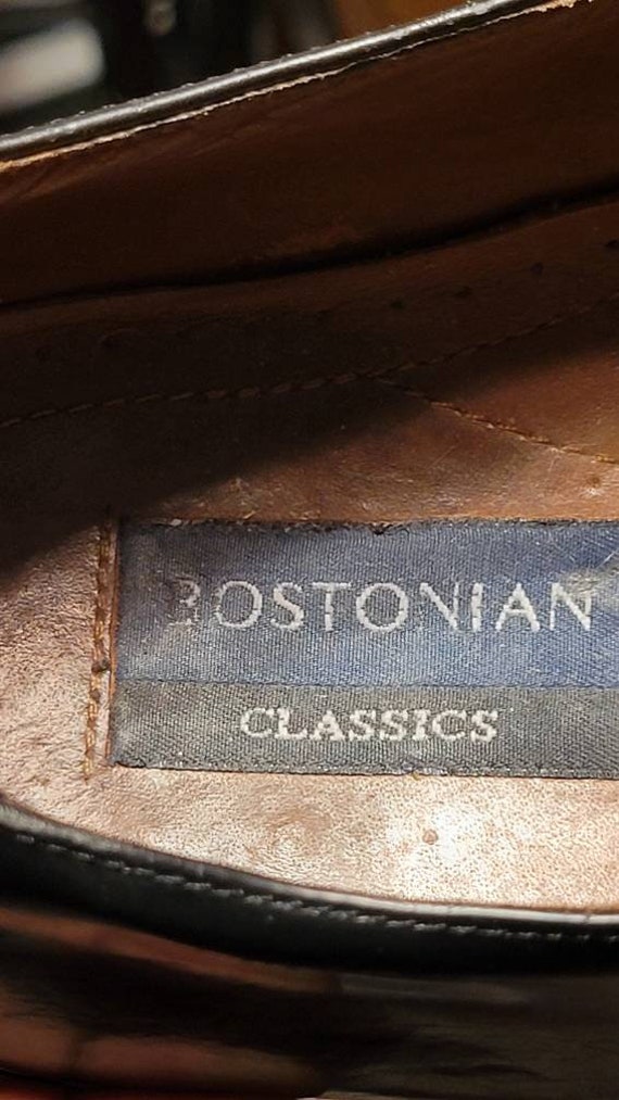 Men Vintage Black Leather Cap Toe Shoes By Boston… - image 10