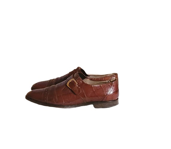 Men Vintage Leather Brown Dress Shoes By Stacy Ad… - image 6