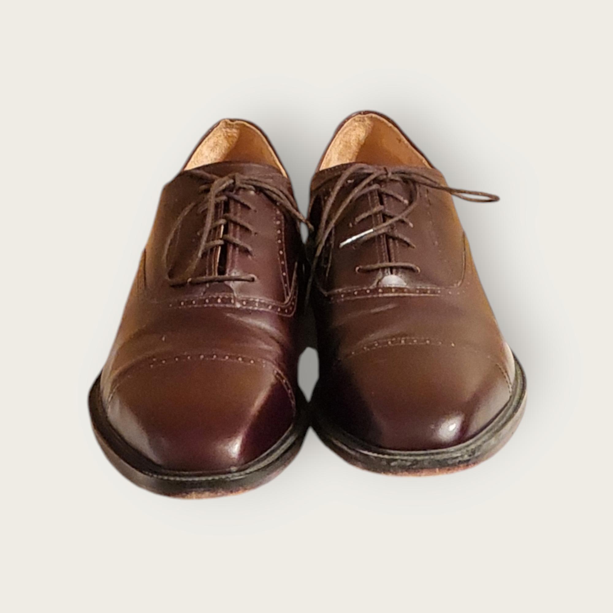 Rockport Men\'s Burgandy Leather Cap Toe Comfort Oxford Dress Shoes Size 16 Men Vintage Leather Burgundy Cap Toe Dress Shoes by Rockport  main image 2